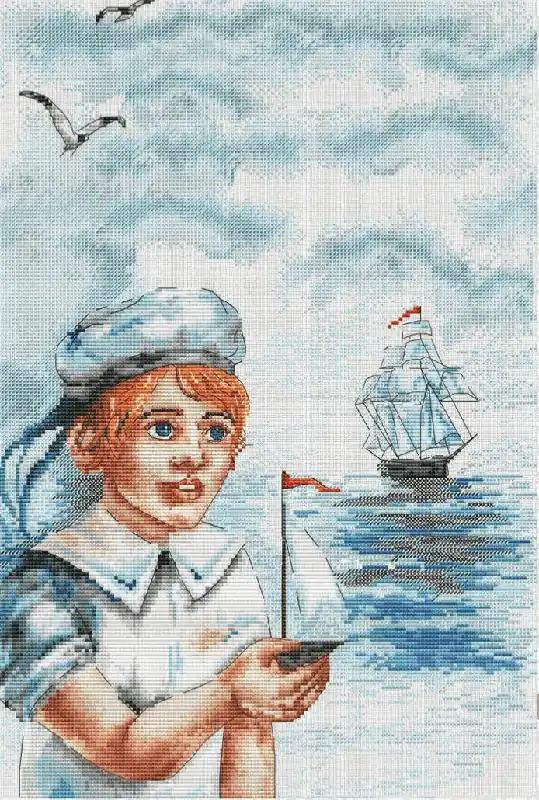 Popular White Sail. Marine - PDF Cross Stitch Pattern