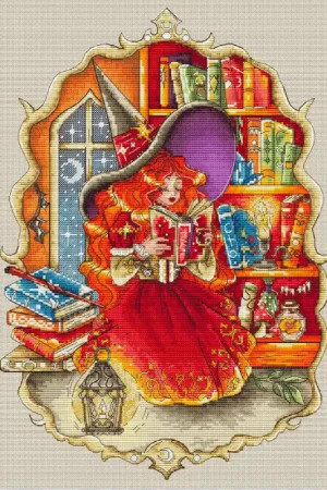 Exclusive Witch Library  - PDF Cross Stitch Pattern