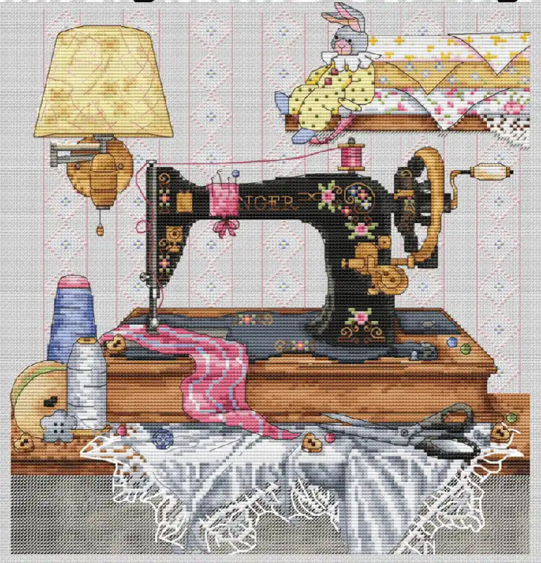 Sewing Machine Singer - PDF Cross Stitch Pattern Budget