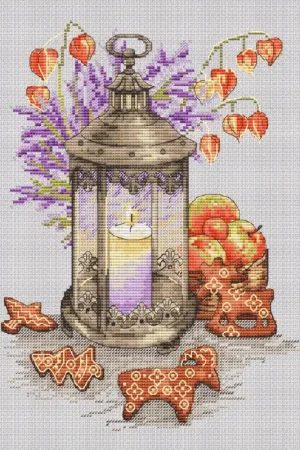 Lantern with Gingerbread - PDF Cross Stitch Pattern Affordable