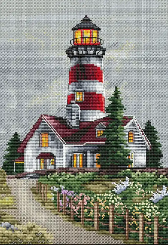 Lighthouse. Stormy Sky - PDF Cross Stitch Pattern Factory Price