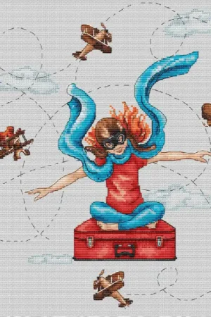 Express Delivery Flight - PDF Cross Stitch Pattern