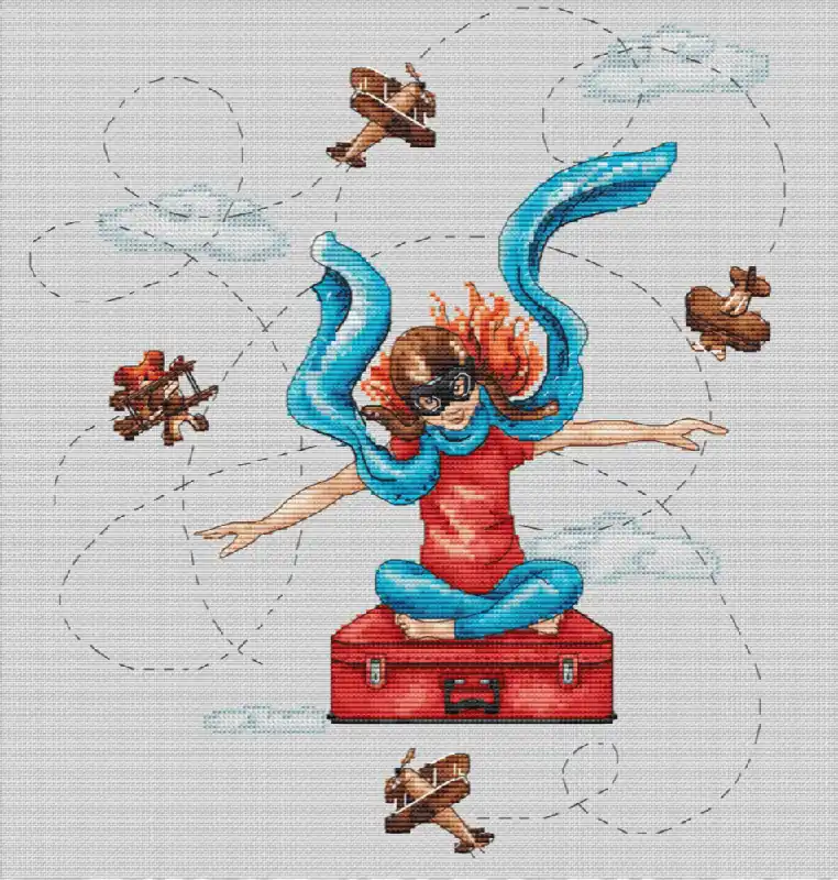 Express Delivery Flight - PDF Cross Stitch Pattern