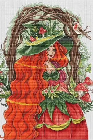 Forest Witch. Fantasy Forest - PDF Cross Stitch Pattern Secure Checkout