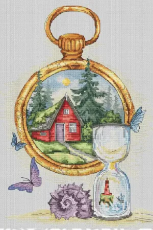 Secure Checkout Dreams of Silence. Forest House - PDF Cross Stitch Pattern