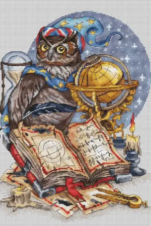 Fantasy Owl. Astrologer - PDF Cross Stitch Pattern Don’t Miss Out