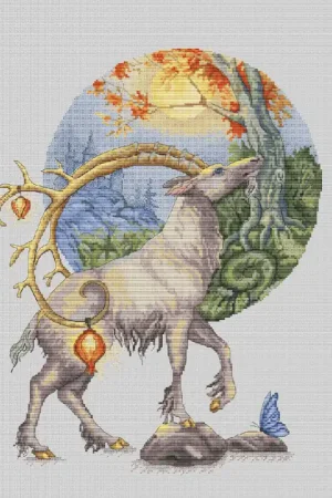 Budget Fantasy Deer. Aldeberan Constellation - PDF Cross Stitch Pattern