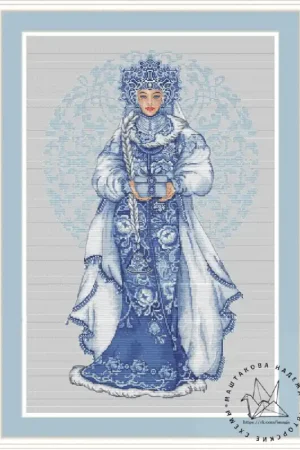 Christmas Snow Maiden - PDF Cross Stitch Pattern Clearance