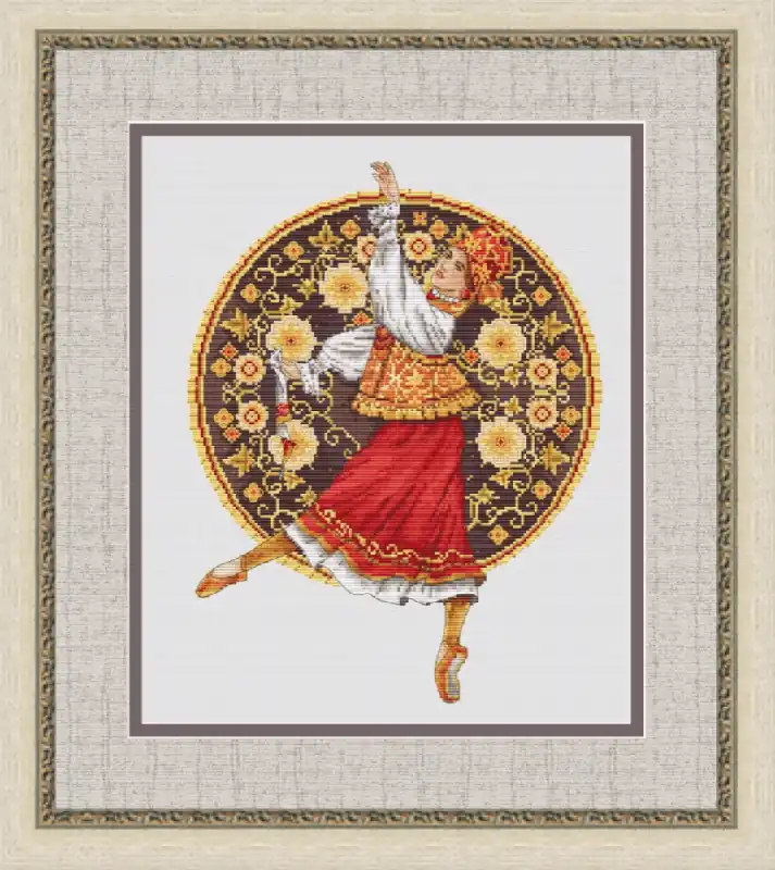 Top Rated Gold Embroidery. Dancing - PDF Cross Stitch Pattern