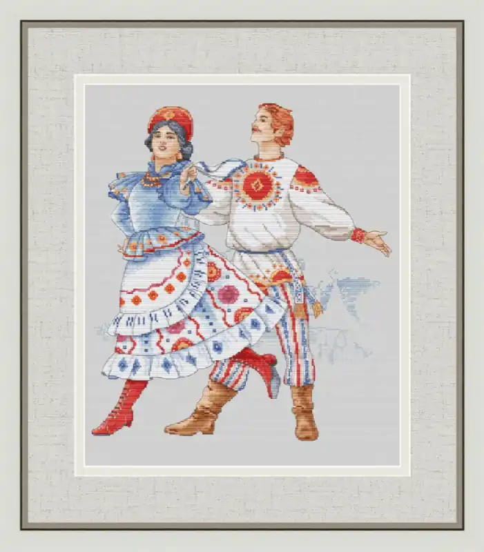 Order Now Dymkovo Toy. Dancing - PDF Cross Stitch Pattern