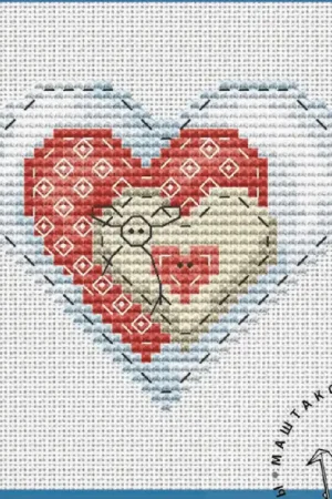 Three Hearts - PDF Cross Stitch Pattern Next Day Delivery