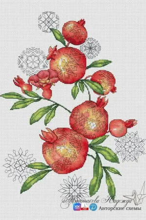 Pomegranate - PDF Cross Stitch Pattern Final Sale