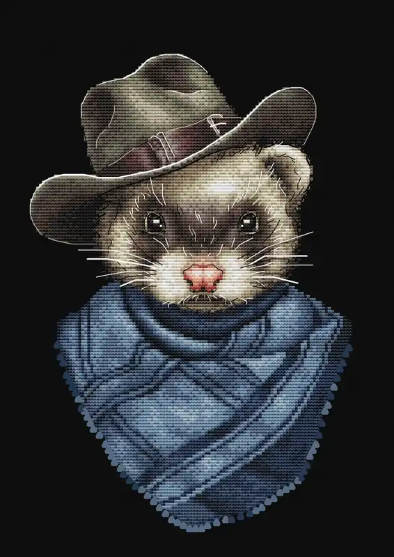Pouncequick. Your socks are not safe. Cowboy - PDF Cross Stitch Pattern Sale