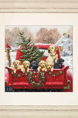 Big Sale Labs Truck BU5009L Counted Cross-Stitch Kit