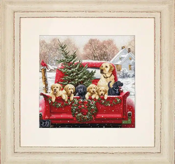 Big Sale Labs Truck BU5009L Counted Cross-Stitch Kit