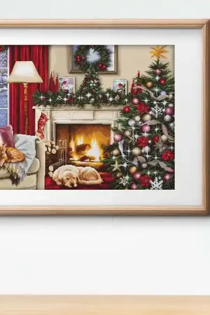 One Day Deal Christmas interior B591L Counted Cross-Stitch Kit