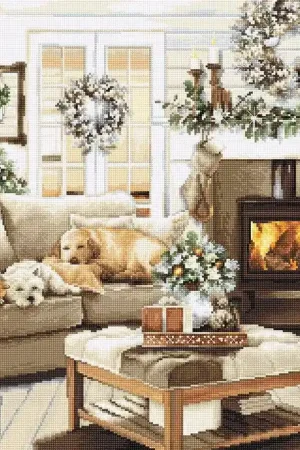 Crafted Dreaming of a White Christmas B2393L Counted Cross-Stitch Kit