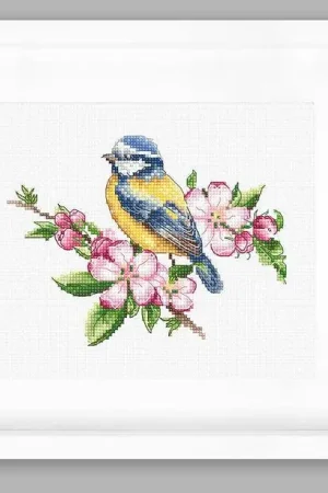 The blue tit B1195L Counted Cross-Stitch Kit Direct From Factory