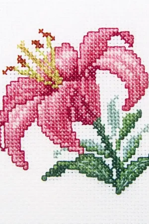 Pink Lily H247 Counted Cross Stitch Kit Super Sale