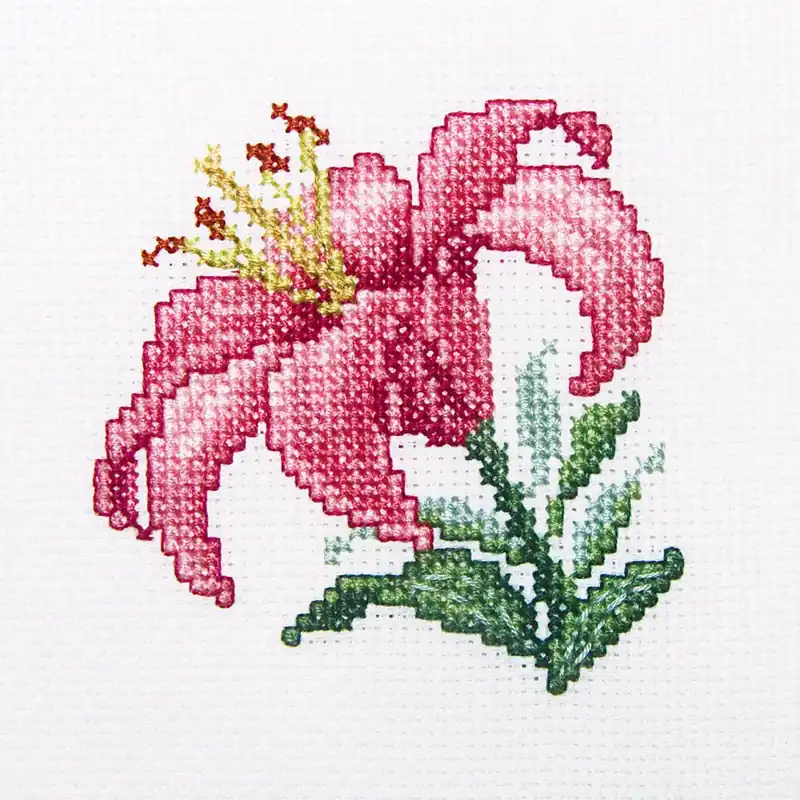 Pink Lily H247 Counted Cross Stitch Kit Super Sale