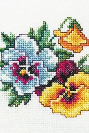 Factory Price Pansy H242 Counted Cross Stitch Kit