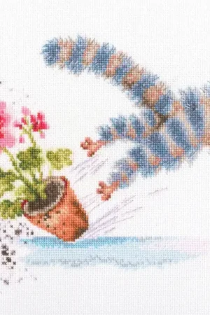 Direct From Factory Geranium on the window sill... M841 Counted Cross Stitch Kit