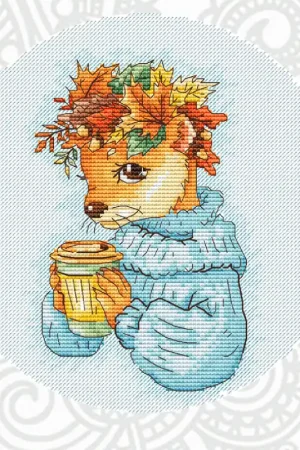 Autumn Coffee - PDF Cross Stitch Pattern Price Cut