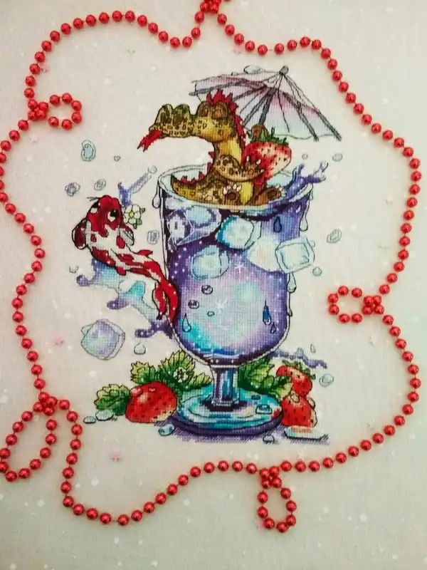 Original Cocktail Dragon - PDF Cross Stitch Pattern