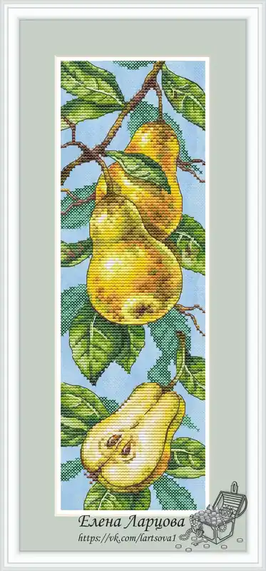 Price Cut Pears Garden - PDF Cross Stitch Pattern