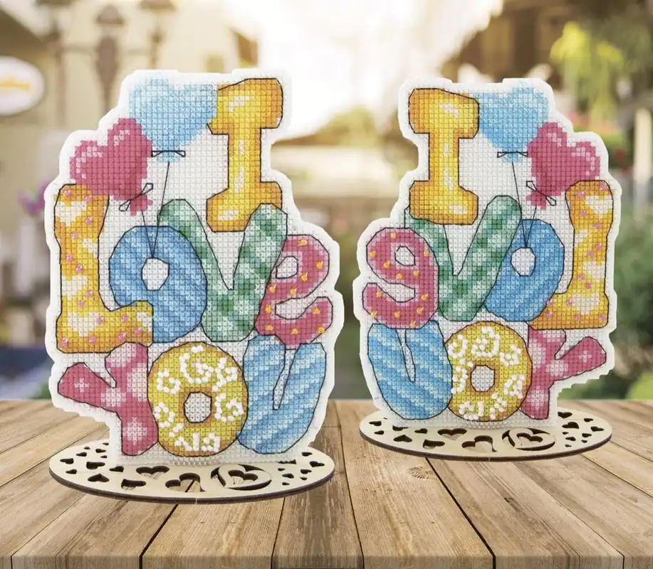 Buy Online T-62C Counted cross stitch kit Crystal Art "Valentine's Day. I love you"