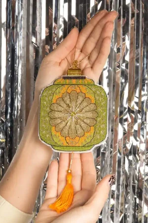 Christmas tree toy. Plastic Canvas Cross-stitch kit T-27C "Colorful lanterns" Best Price