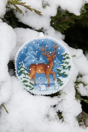 Christmas tree toy cross-stitch kit T-16C "Winter evening" Popular