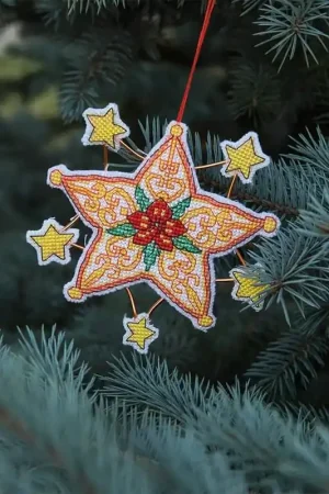 Christmas tree toy. Plastic Canvas Cross-stitch kit T-07C Brand New