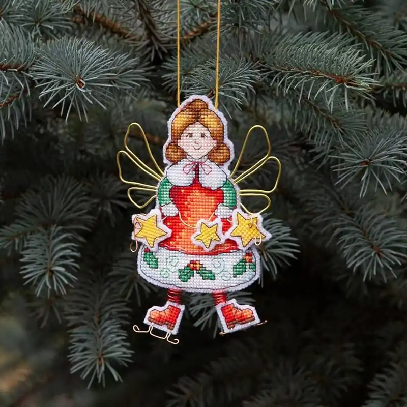 Christmas tree toy. Plastic Canvas Cross-stitch kit T-02C Today Only