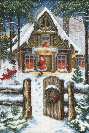 Cross-stitch kit M-368C "On the eve of the holidays" Handmade