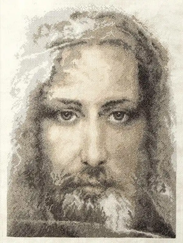 Cross-stitch kit M-202C "Sacred relic of Christians - Turin Shroud - truthful image of Our Lord Jesus Christ" Fresh Stock