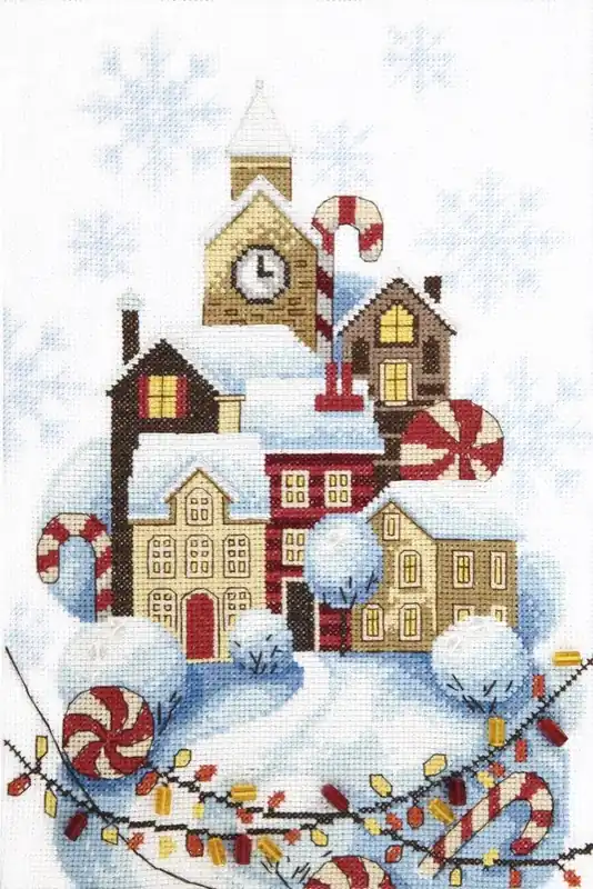 Brand New BT-257C Counted cross stitch kit Crystal Art "Gingerbread house"