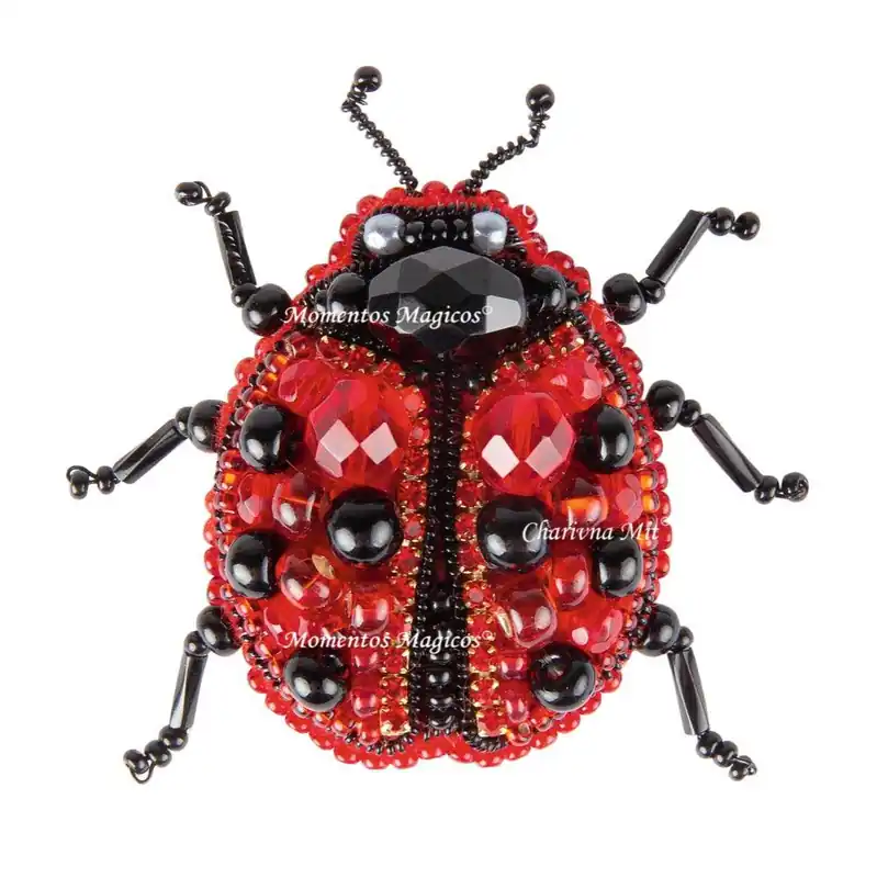 Best Price BP-318C Beadwork kit for creating brooch Crystal Art "Ladybug"