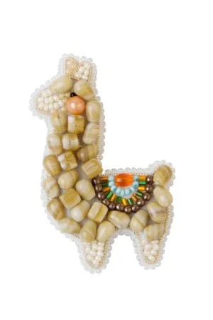 Authentic BP-289C Beadwork kit for creating brooch Crystal Art "Lama"