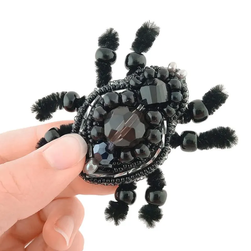 BP-229C Beadwork kit for creating brooch Crystal Art "Spider" Super Sale