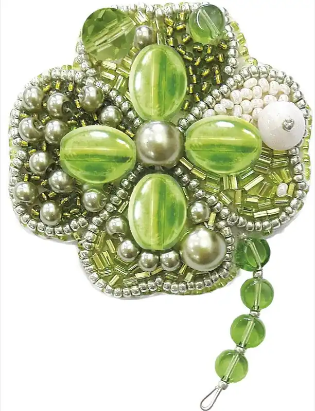 BP-186C Beadwork kit for creating brooch Crystal Art "Symbol of luck" Limited Offer