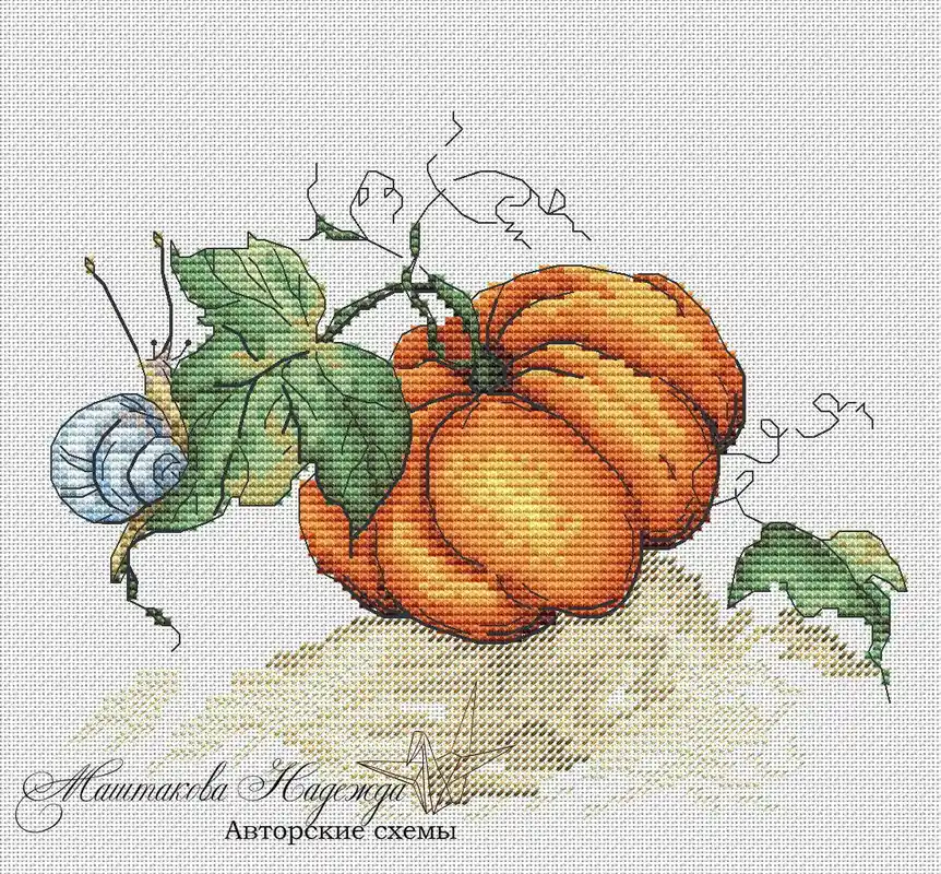Halloween Pumpkin - PDF Cross Stitch Pattern Original