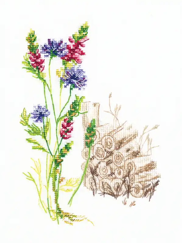 Bloomy herbs M778 Counted Cross Stitch Kit Final Sale