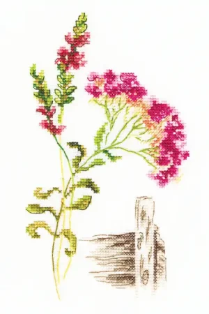 Bloomy herbs M777 Counted Cross Stitch Kit Luxury
