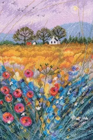 Holiday Sale Late harvest poppies M692 Counted Cross Stitch Kit