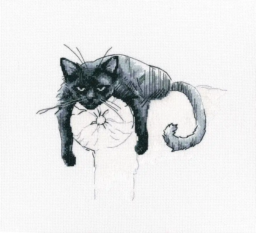 Hot Deal Among black cats M666 Counted Cross Stitch Kit