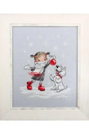 Dancing with snowflakes M652 Counted Cross Stitch Kit Hot Deal