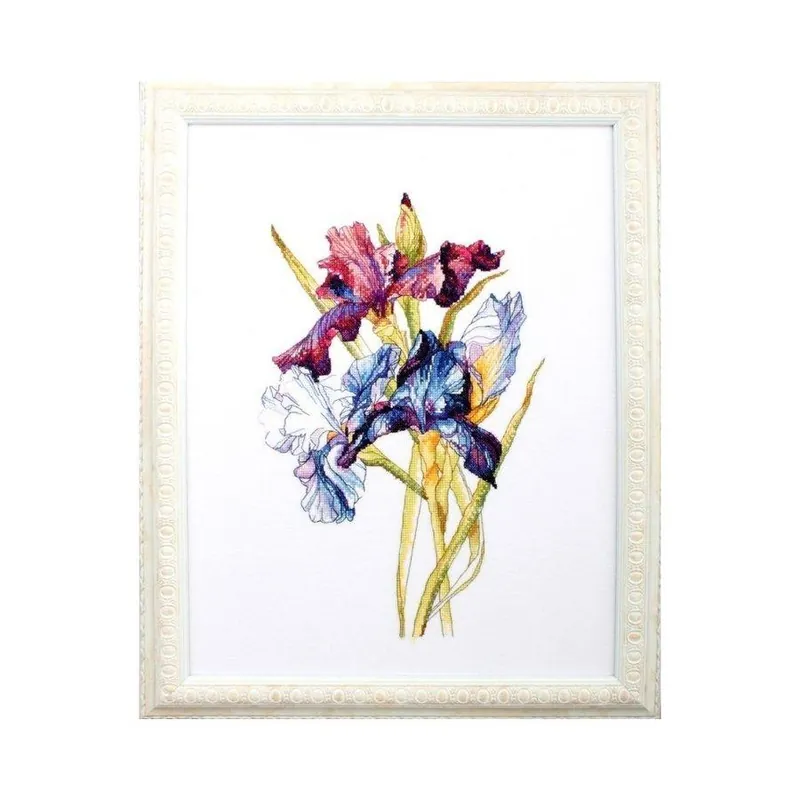 Free Returns Irises rainbow M580 Counted Cross Stitch Kit