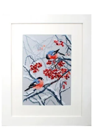 Bullfinches in Rowanberries M578 Counted Cross Stitch Kit Hot Picks