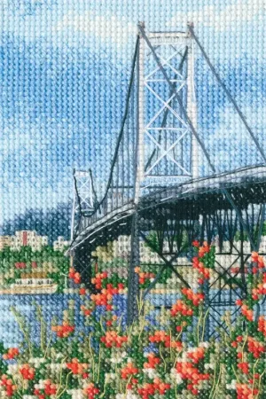 Suspension Bridge Hercilio Luz C306 Counted Cross Stitch Kit Price Drop